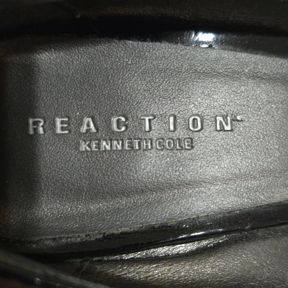 Kenneth Cole Reaction Black Patent Pumps Women’s Size 8.5 Buckle - Picture 5 of 11
